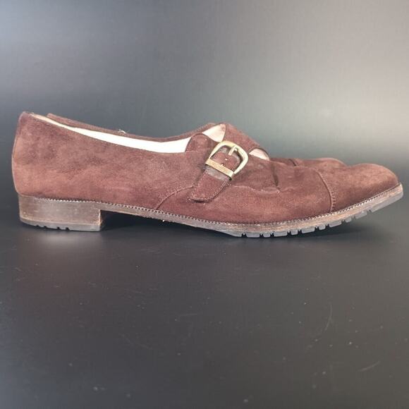 Salvatore Ferragamo Women's Flats Monk Strap Suede | 10 AAAA - Picture 9 of 16